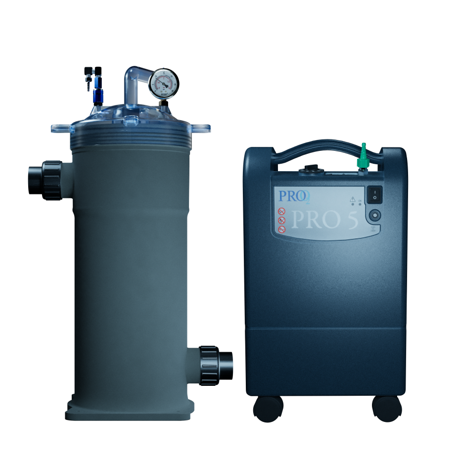 Apex O dissolved oxygen levels remain stable across a 24-hour cycle, while regular aeration fluctuates.